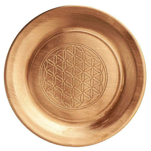 Hand-hammered Pure Copper Water Bottle Flower of Life - Ayurvedic | 900ml