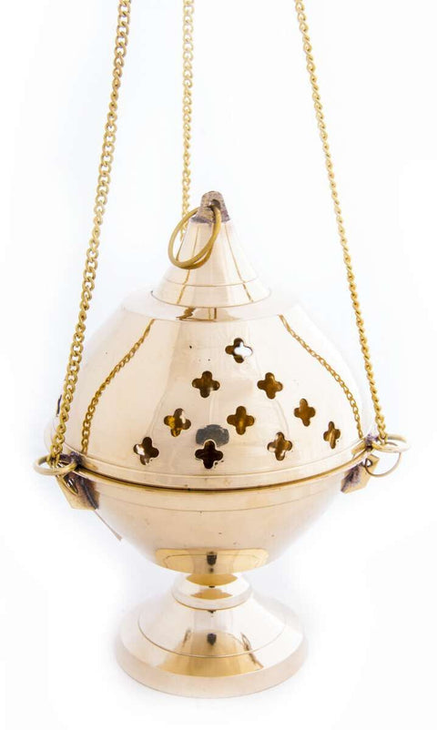 Avallé - Hanging Dhoop Burner | Brass Hanging Resin Incense Censer | Handmade