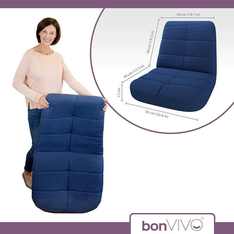 Easy Lounge Floor Chair | Adjustable Padded Sofa Back | Meditation Gaming Seat