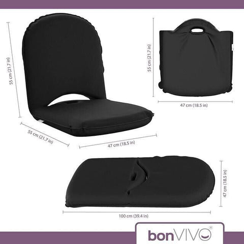 bonVIVO Floor Chair Back Support | Multi-Angle Portable Seating | Meditation