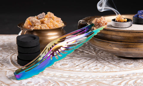 Rainbow Angel Wing Tongs | Extra Large | Burning Shisha Clipper Quality